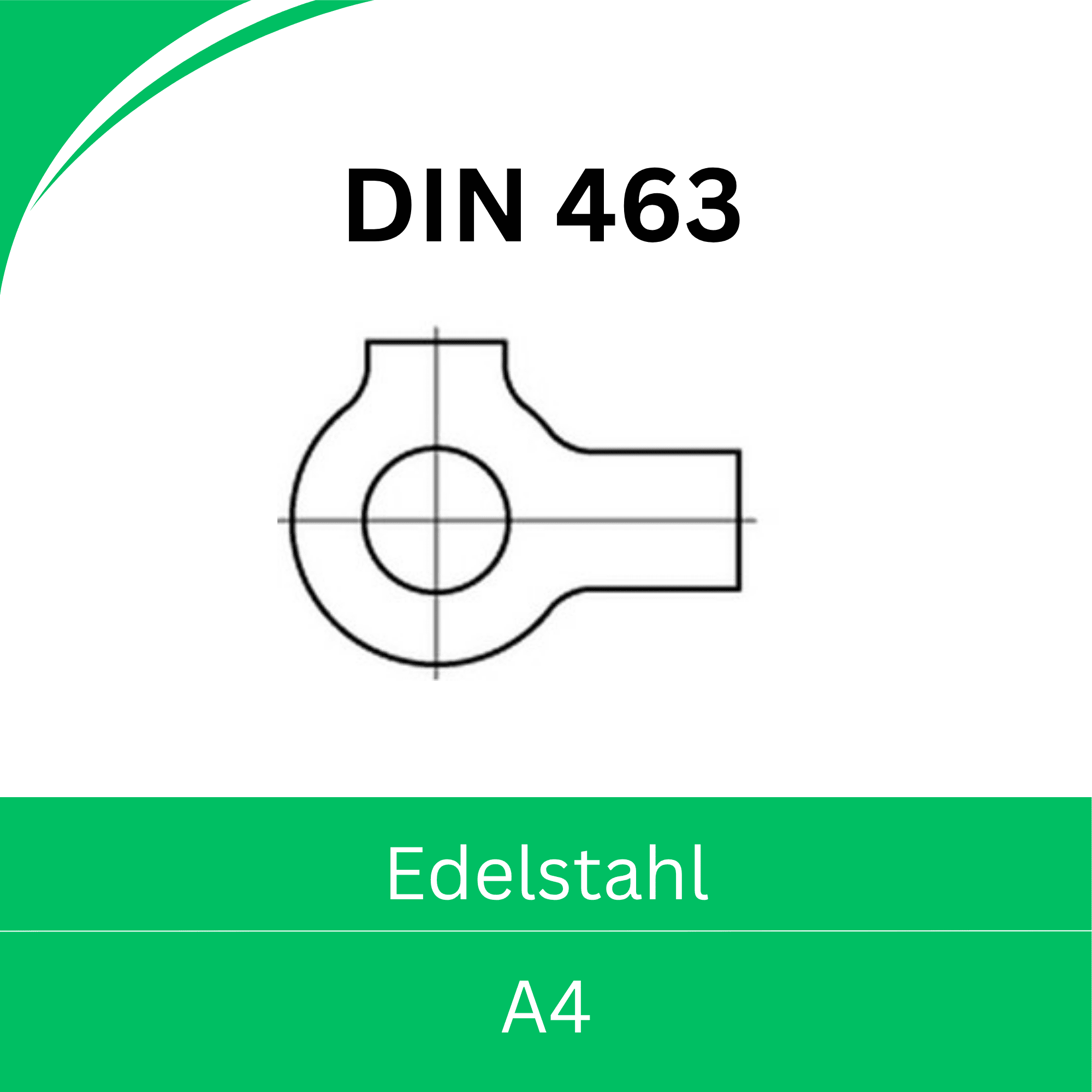 Bild für Kategorie  ➤ Kategorie: DIN 463 Sicherungsscheiben - Sicherungsbleche mit zwei Lappen (Edelstahl A4)